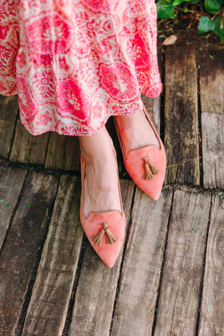 Pointy Tassel Loafer Melon-Sella (short tassel)