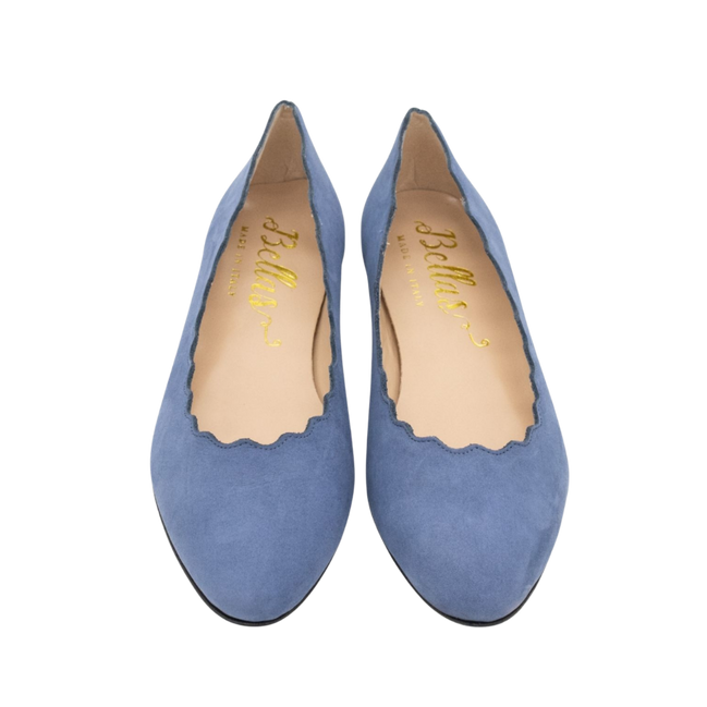 Scalloped Ballerina Dark Blue