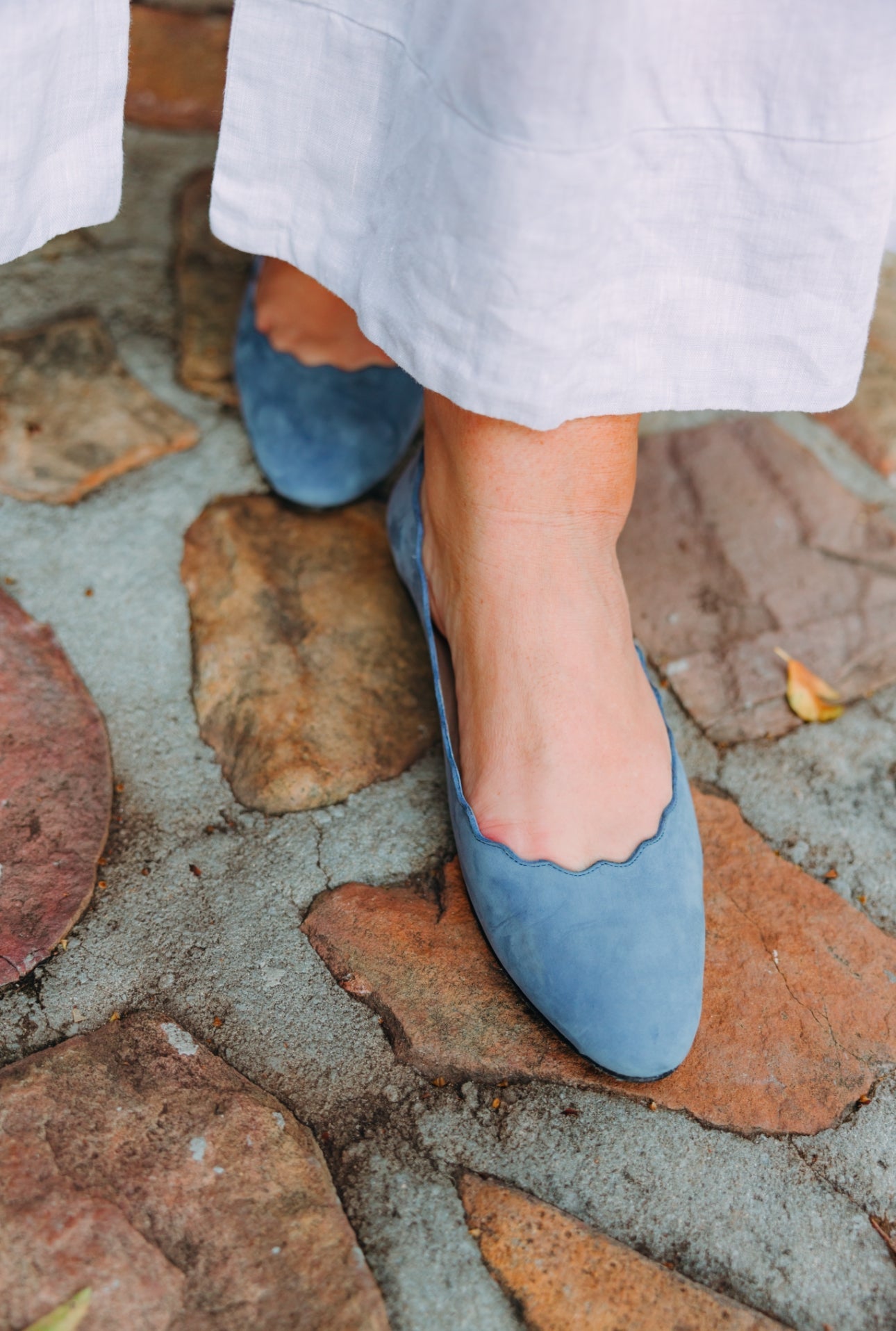Scalloped Ballerina Dark Blue