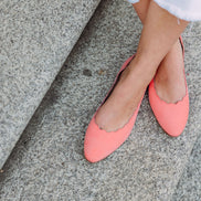 Scalloped Ballerina Rosso