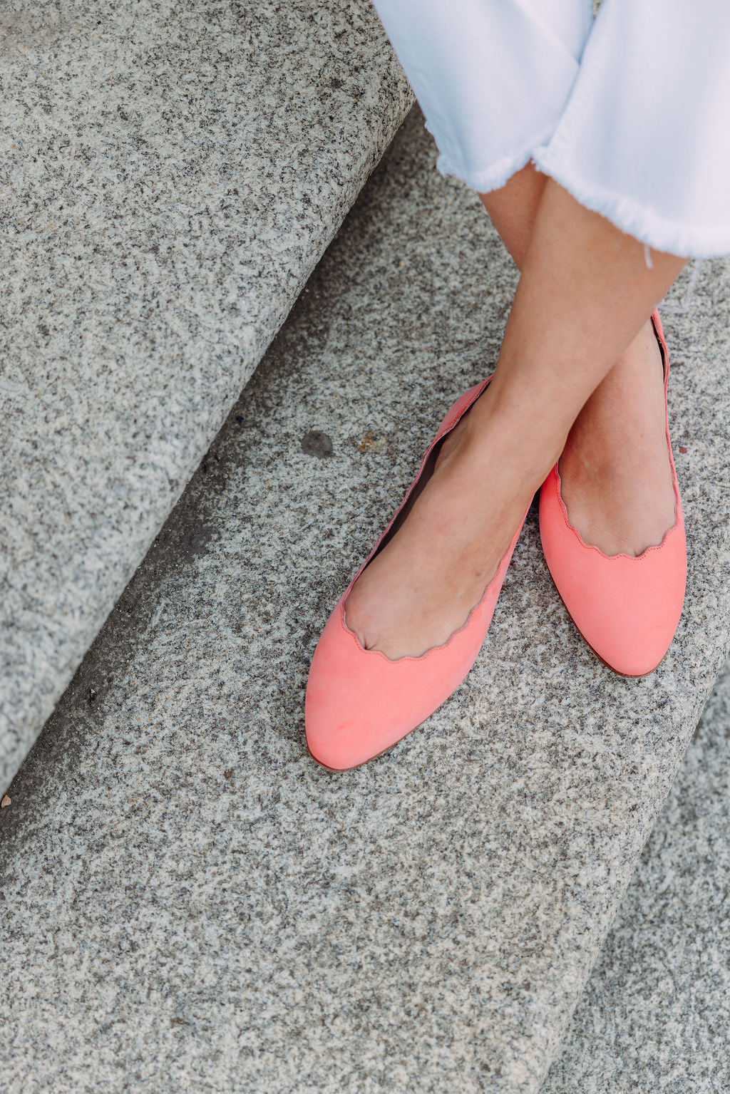 Scalloped Ballerina Rosso