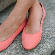 Scalloped Ballerina Rosso
