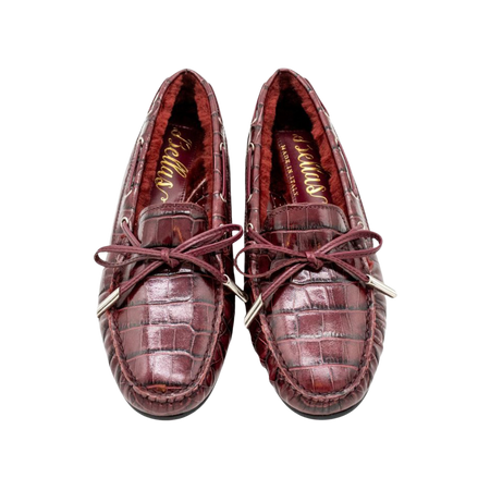 Bow Moccasin Cocco Bordo Shearling Lined