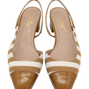 Cognac Stripes Slingback