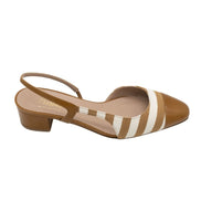 Cognac Stripes Slingback