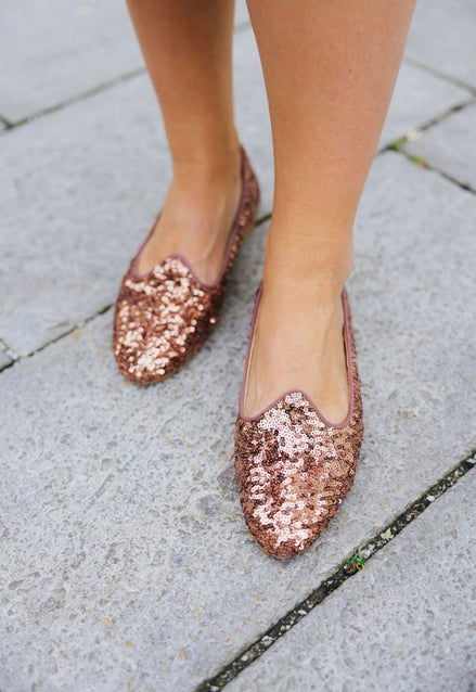 Ballerina Loafer Bronze with sequins