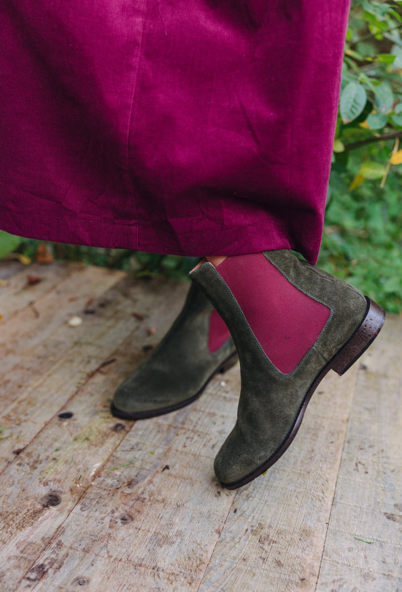 Chelsea Boots Verde - Bordeaux