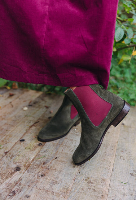 Chelsea Boots Verde - Bordeaux