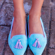Pointy Tassel Loafer Serenity - Rose Petal (short tassel)