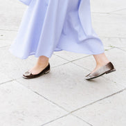 Velvet Ballerina with Crystal Buckle Puro