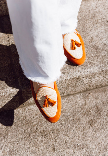 Raffia Tassel Loafer Cuero