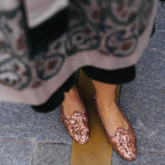 Ballerina Loafer Bronze with sequins