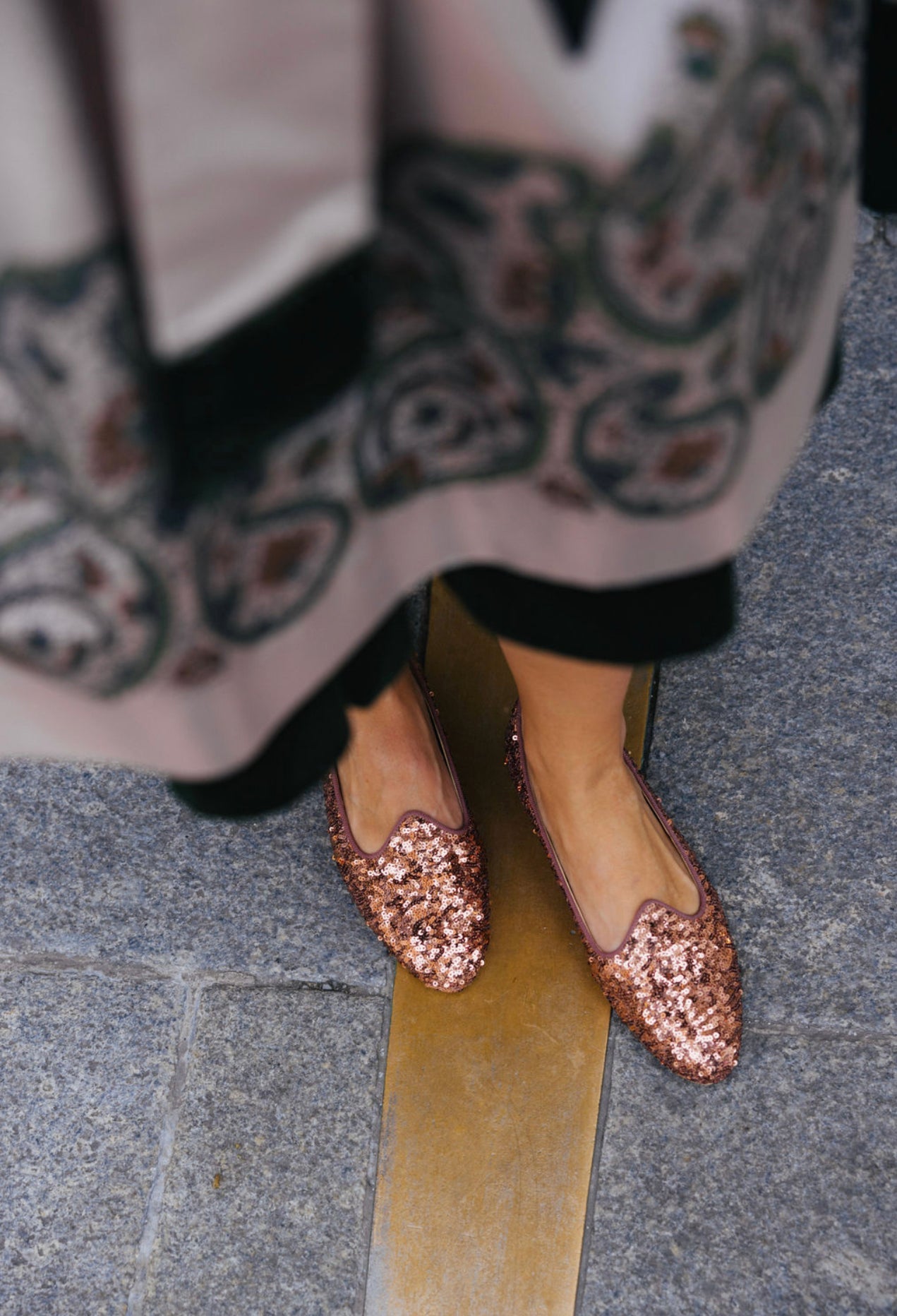Ballerina Loafer Bronze with sequins