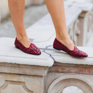 Ballerina Loafer Bordo with sequins