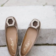 Velvet Ballerina with Crystal Buckle Puro