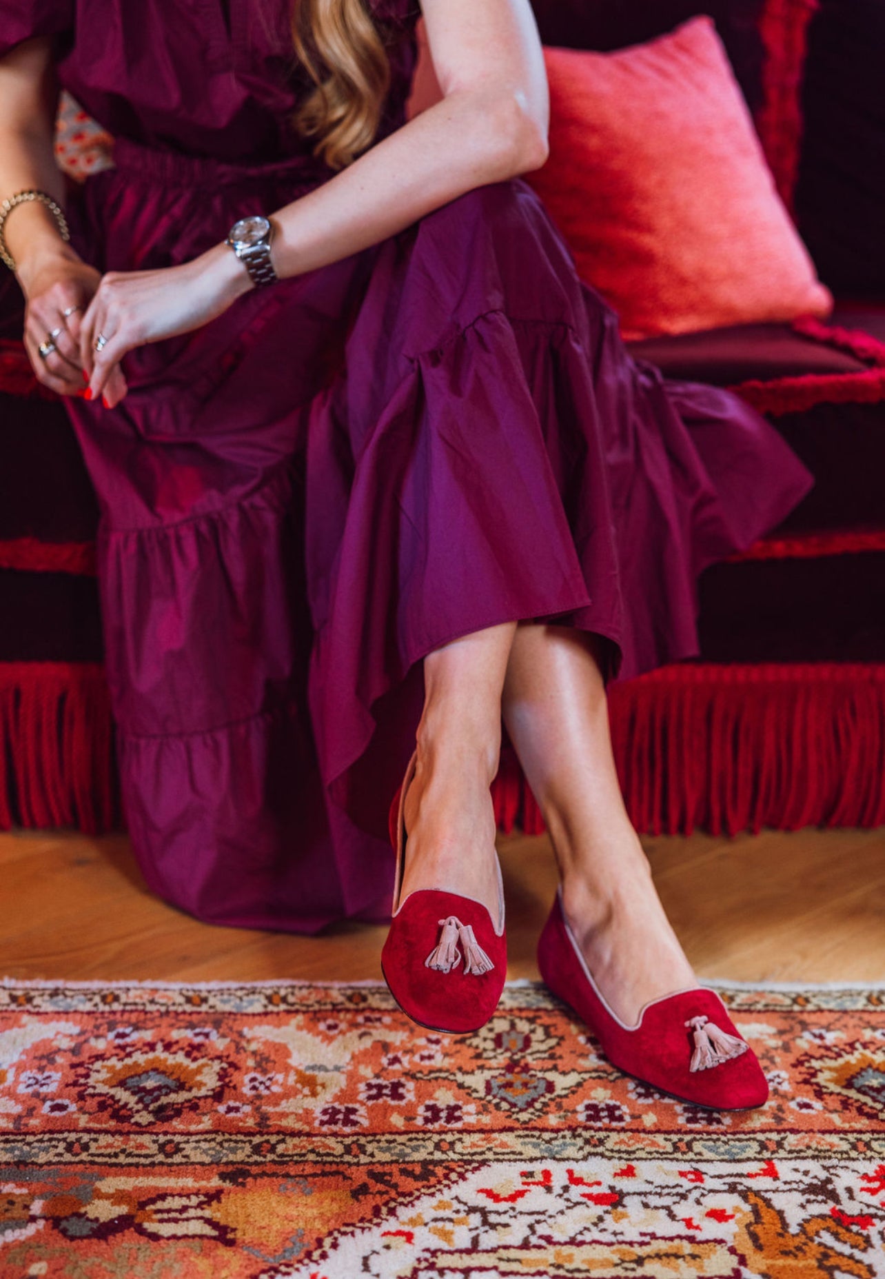 Classic Tassel Loafer Bordeaux - Dusty Rose