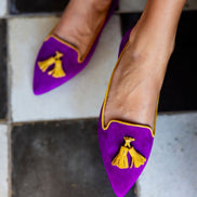 Pointy Tassel Loafer Porpora - Limonata (short tassel)
