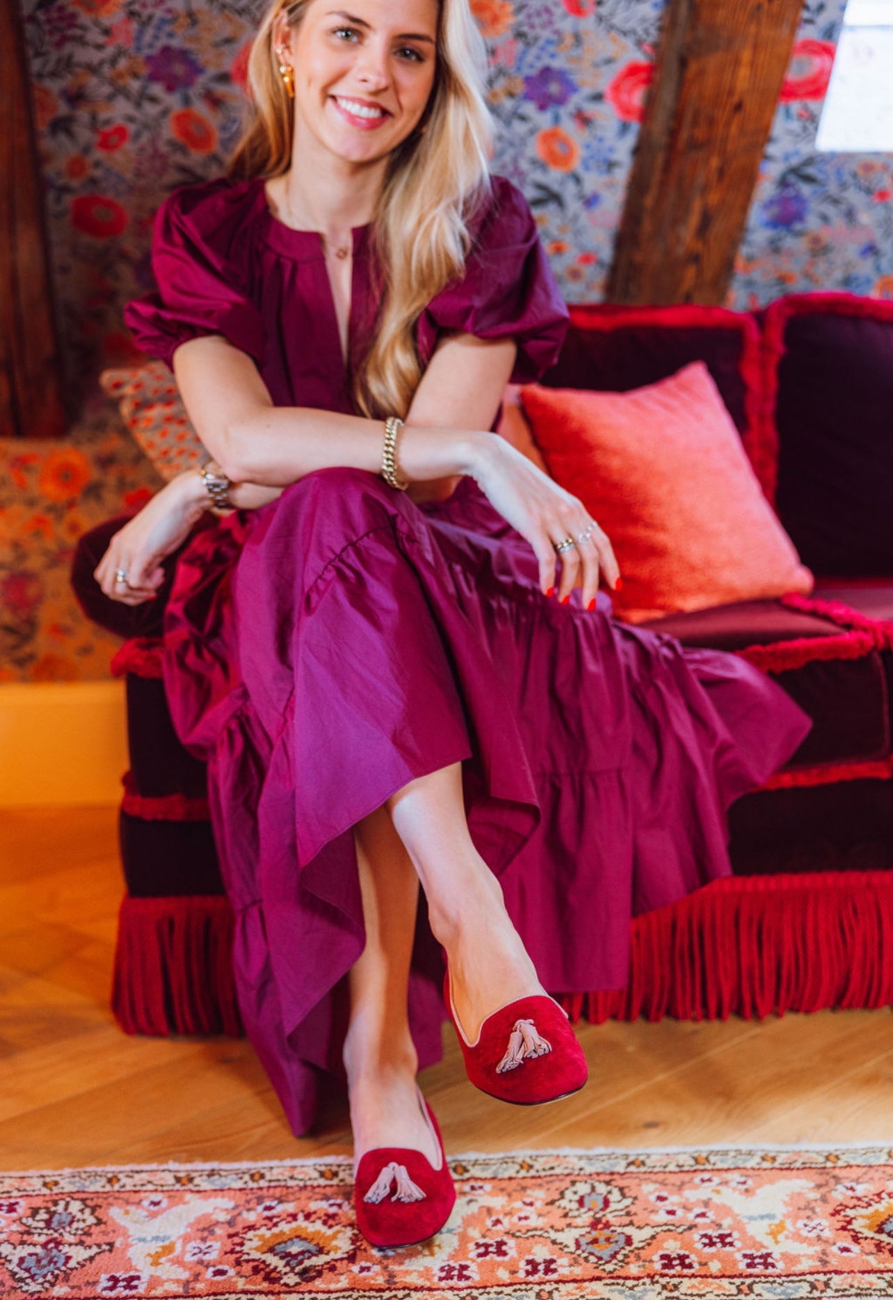 Classic Tassel Loafer Bordeaux - Dusty Rose