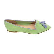Pointy Tassel Loafer Green - Lavander (short tassel)