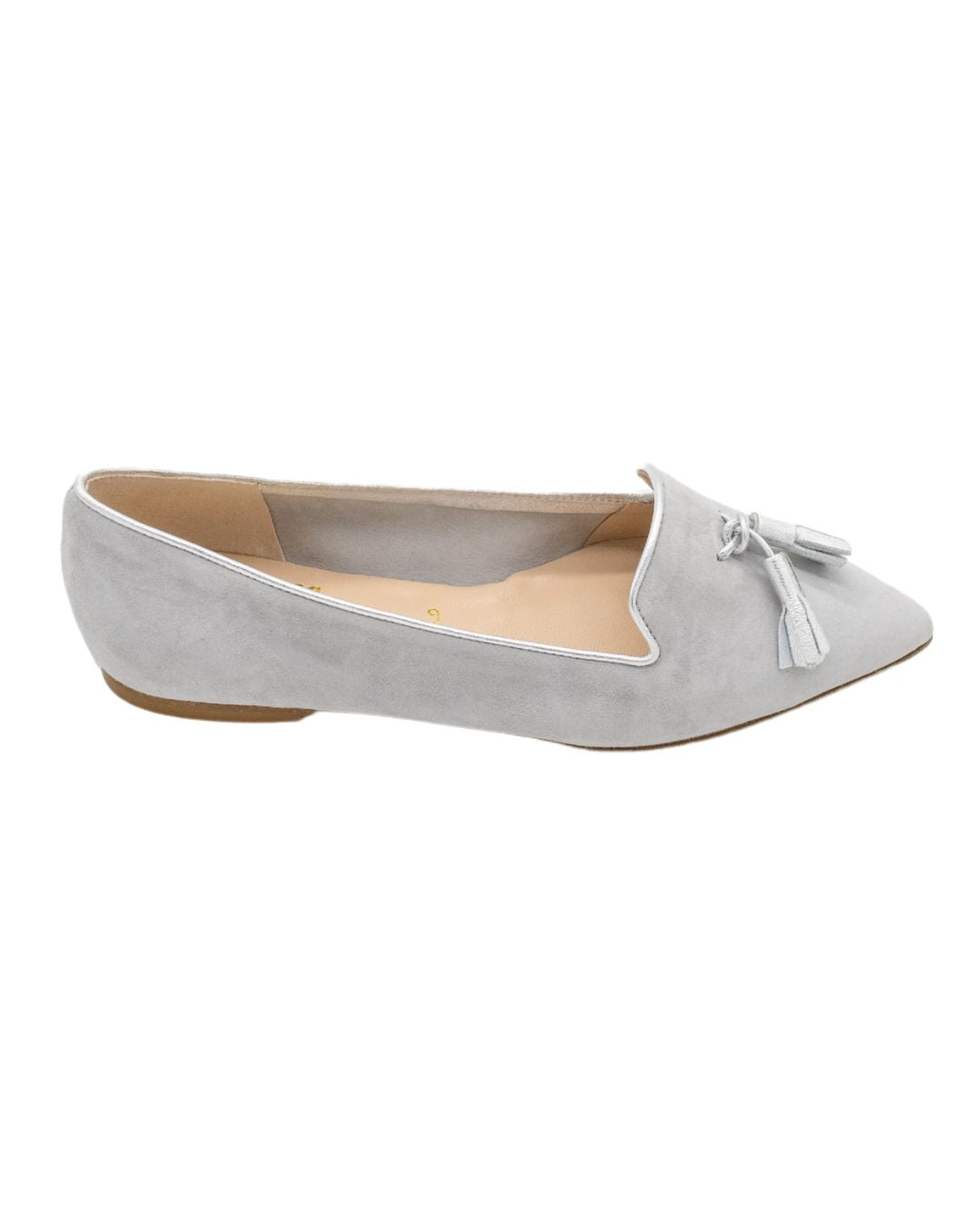 Pointy Tassel Loafer Grey-Berg Wash Argento (short tassel)