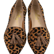 Pointy Tassel Loafer Leopardino Cognac - Chestnut (short tassel)