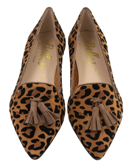 Pointy Tassel Loafer Leopardino Cognac - Chestnut (short tassel)