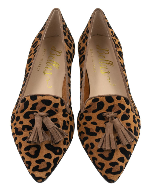 Pointy Tassel Loafer Leopardino Cognac - Chestnut (short tassel)