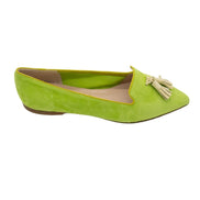 Pointy Tassel Loafer Lizard-Citrus-Lime (short tassel)