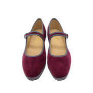 Mary Jane Furlane Velluto Bordo