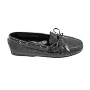 Bow Moccasin Cocco Nero Shearling Lined