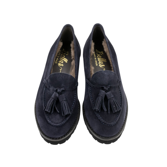 London Tassel Loafer Navy lined