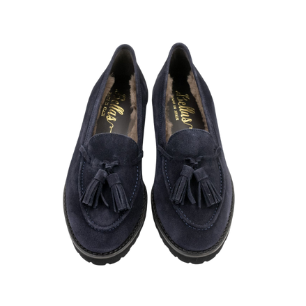 London Tassel Loafer Navy lined