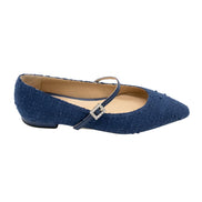 Pointy Mary Jane Tweed Navy