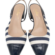 Navy Stripes Slingback