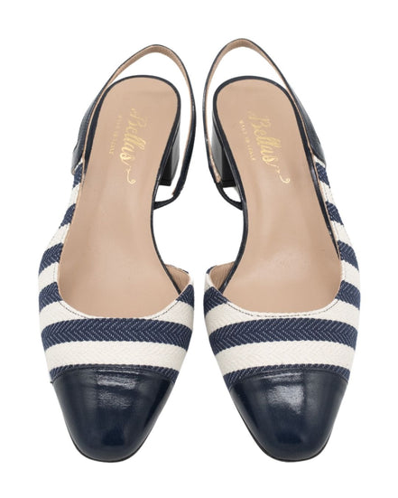 Navy Stripes Slingback