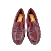 Patent Moccasin Bordo Shearling Lined