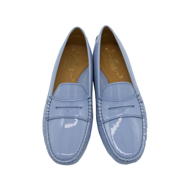 Patent Moccasin Celeste
