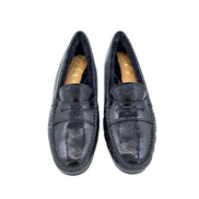 Patent Moccasin Nero Shearling Lined