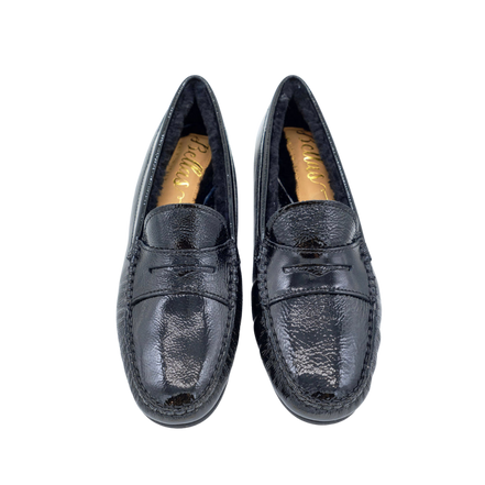 Patent Moccasin Nero Shearling Lined