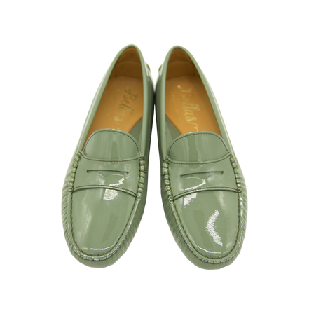 Patent Moccasin Verde