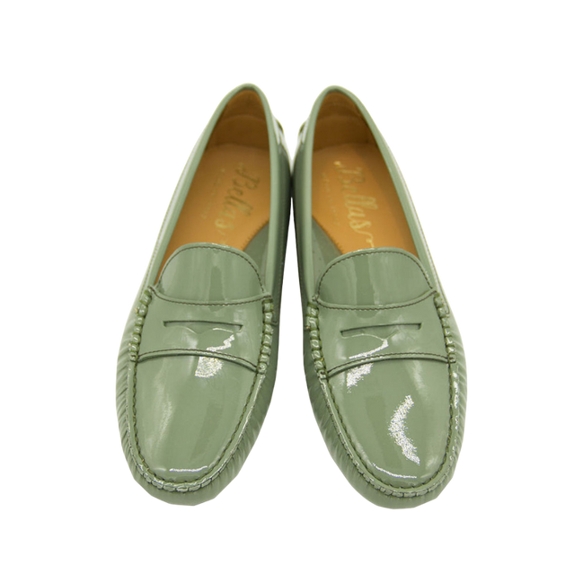 Patent Moccasin Verde