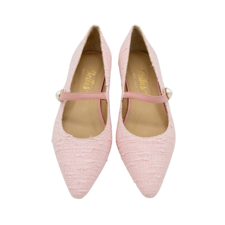 Pointy Mary Jane Tweed Caramella