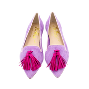 Pointy Tassel Loafer Bouganville-Rose Petal-Fancy (long tassel)