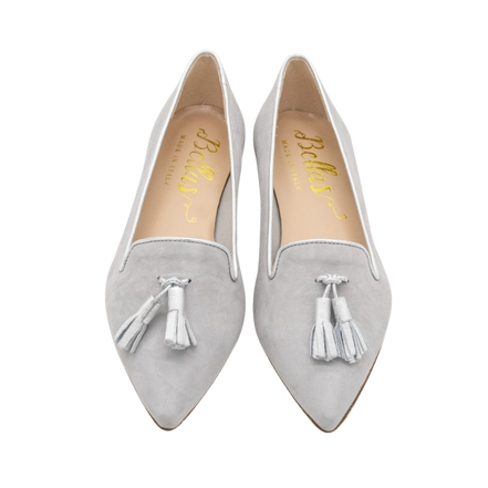 Pointy Tassel Loafer Grey-Berg Wash Argento (short tassel)