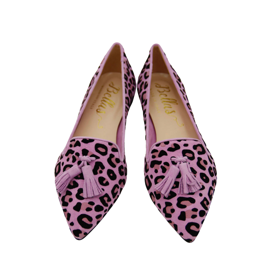 Pointy Tassel Loafer Leopardino Lilla (short Tassel)