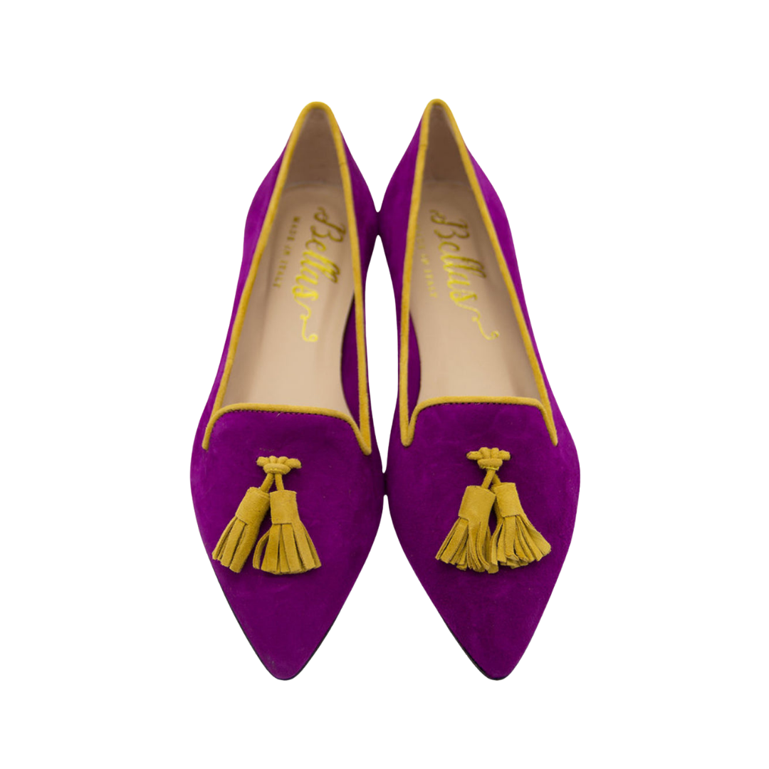 Pointy Tassel Loafer Porpora - Limonata (short tassel)