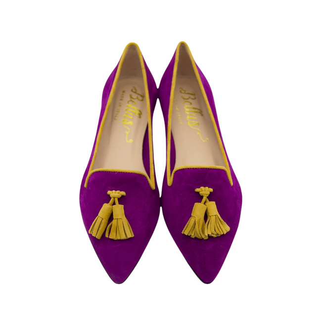 Pointy Tassel Loafer Porpora - Limonata (short tassel)