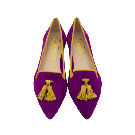 Pointy Tassel Loafer Porpora - Limonata (short tassel)