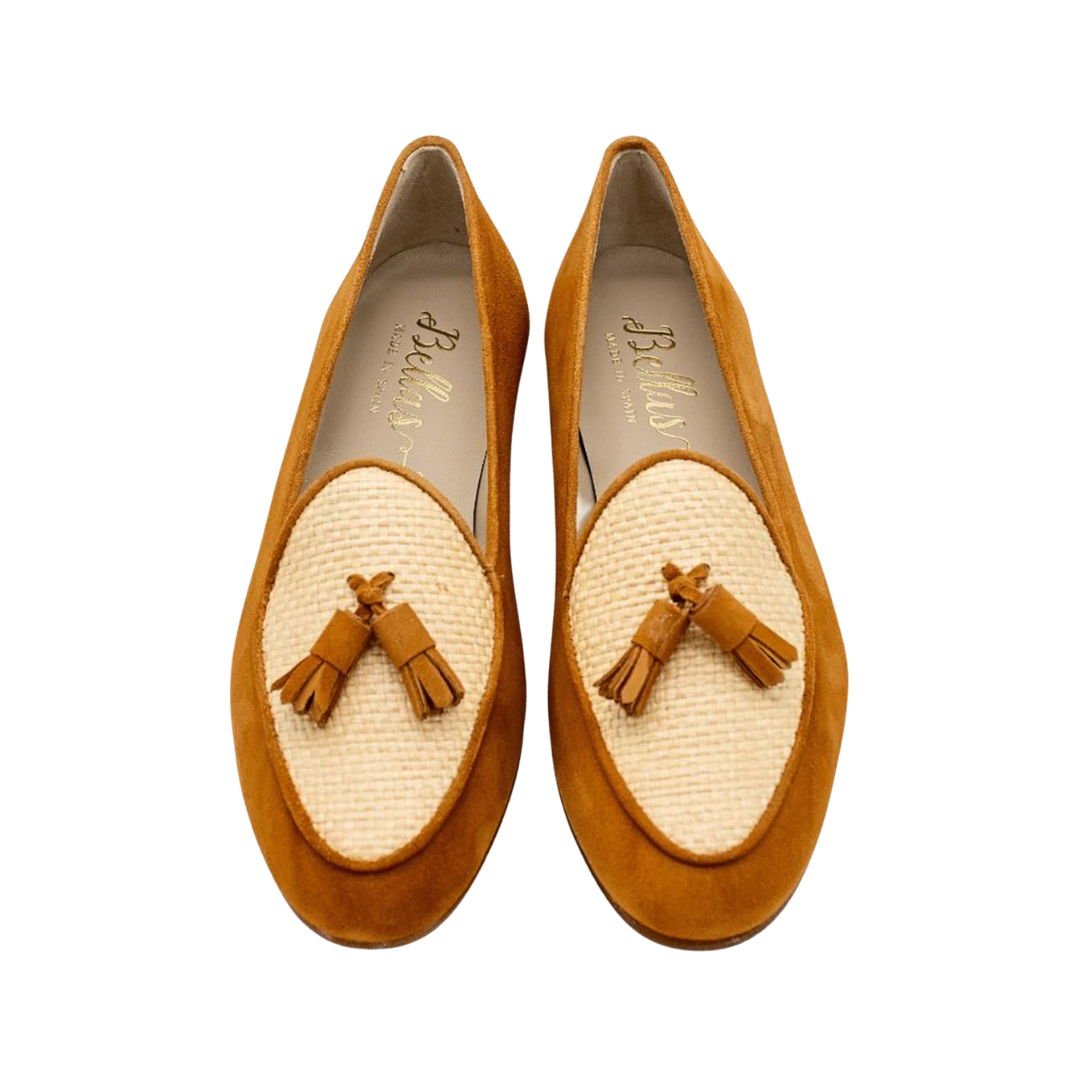 Raffia Tassel Loafer Cuero