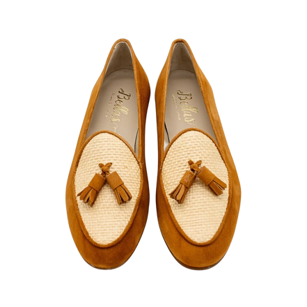 Raffia Tassel Loafer Cuero